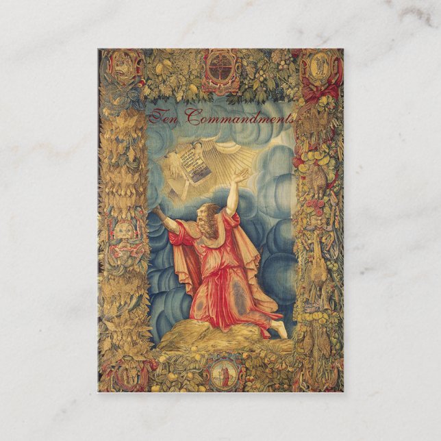 Dix Commandements - Carte de prière (plat) (Devant)