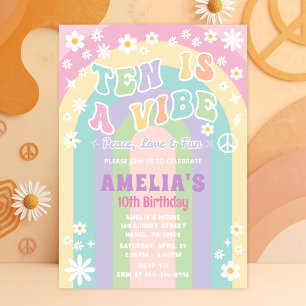 Dix est une invitation à l'anniversaire de la vibe