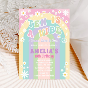 Dix est une invitation à l'anniversaire de la vibe