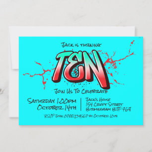 Dix Invitations Graffiti Lumineux