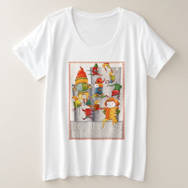DIX LORDS A LEAPING Women's Plus Size T-shirt (Design devant)