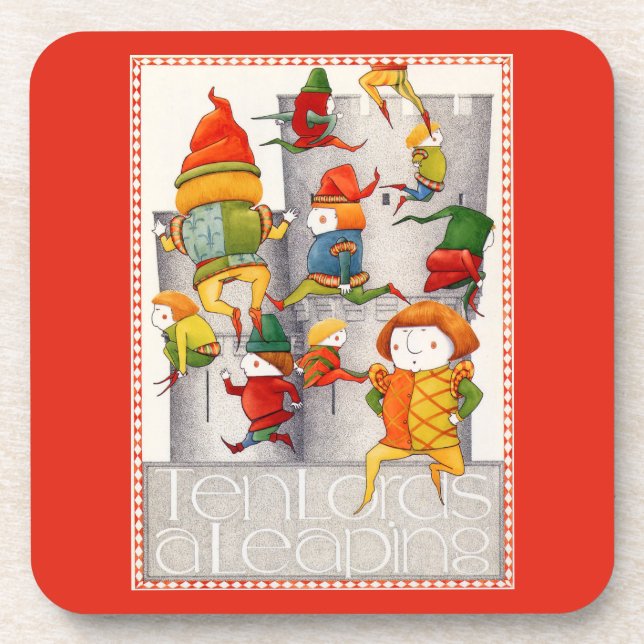 DIX SEINS UN LEAPAPING Dessous de verre en plastiq (Devant)