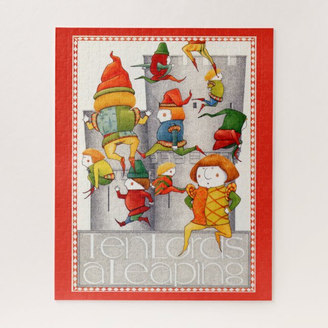 DIX SEINS UN LEAPING 16x20 Puzzle (Vertical)