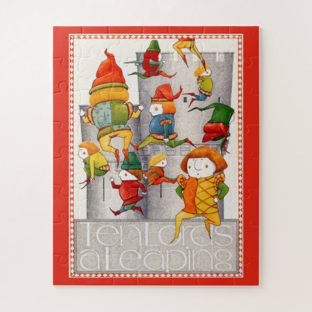 DIX SEN LORDS A LEAPING 16x20 Big Pieces Puzzle (Vertical)