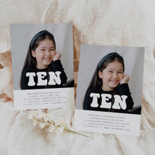 Dix - Super Photo Invitation Anniversaire