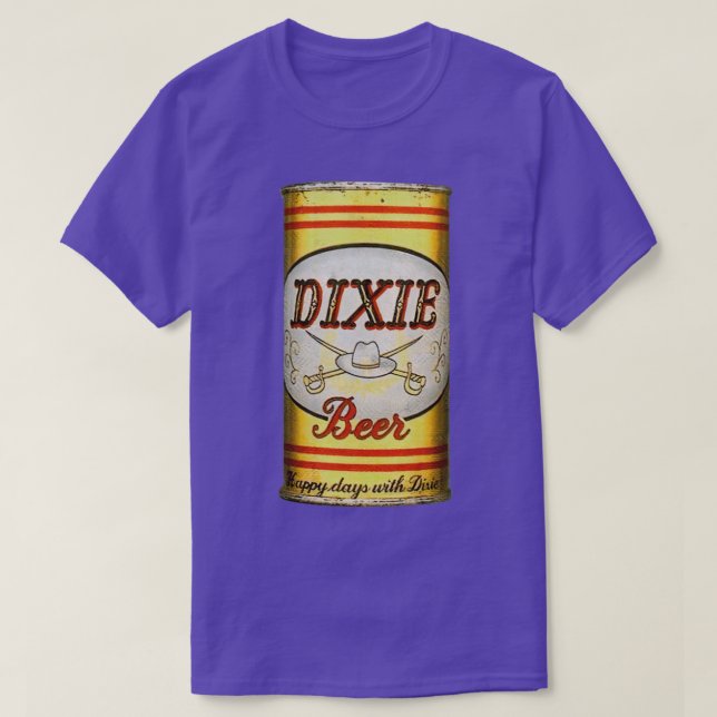 Dixie Beer Can Funny T T-Shirt (Design vorne)