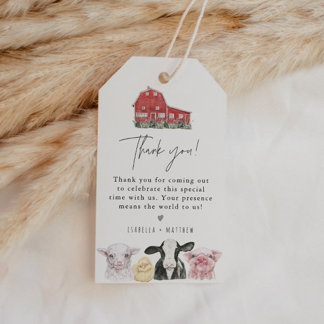DIXIE Country Red Barn Farm Animal Baby Shoounter Geschenkanhänger (Von Creator hochgeladen)