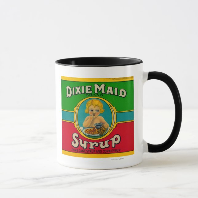 Dixie Maid Sirup LabelKairo, GA Tasse (Rechts)