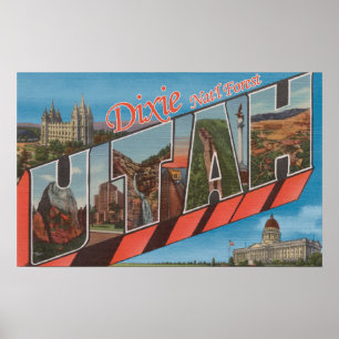Dixie National Forest, Utah - Großbuchstabe Poster