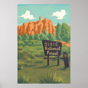 Dixie National Forest Utah Reiseplakat Poster
