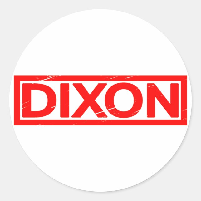 Dixon Briefmarke Runder Aufkleber (Vorderseite)