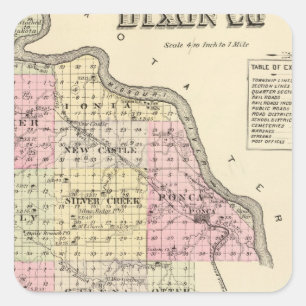 Dixon County, Nebraska Quadratischer Aufkleber