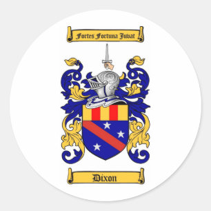 DIXON-FAMILIENWAPPEN - DIXON-WAPPEN RUNDER AUFKLEBER