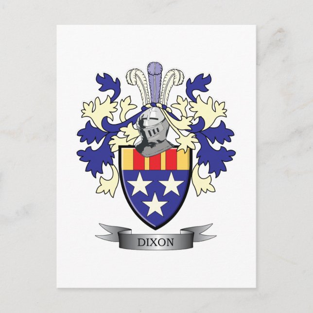 Dixon-Familienwappen-Wappen Postkarte (Vorderseite)