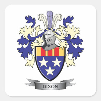 Dixon-Familienwappen-Wappen Quadratischer Aufkleber