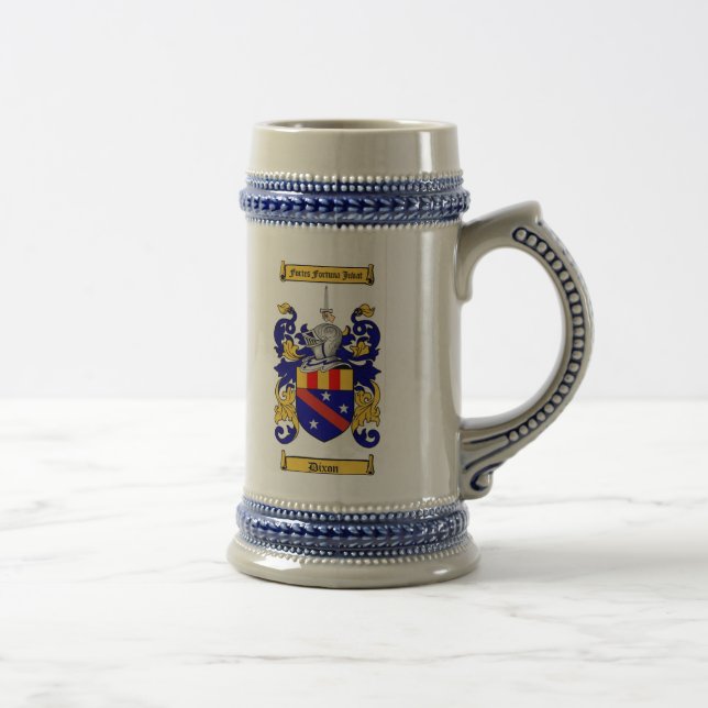 Dixon-Wappen Stein/Dixon-Familienwappen Bierglas (Rechts)