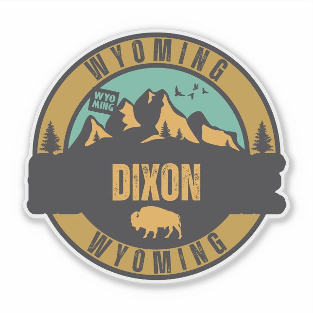 Dixon, Wyoming Aufkleber (Vorderseite)