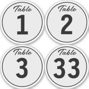 DIY 3" Jegliche Tischnummer von FarbVinyl-Aufnahme Aufkleber