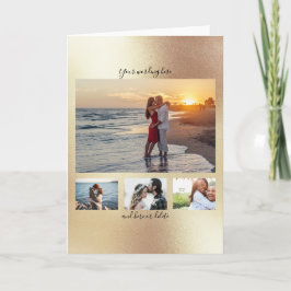 DIY 4 FOTO | Jubiläum Verlobung Gold Karte