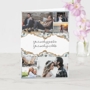 DIY 6 FOTO   Ehepaare, die romantische Gode-Agate- Karte