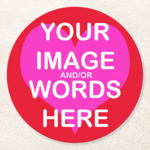 DIY (6/Set) FORM-u. FARBwahlen. - Runder Pappuntersetzer