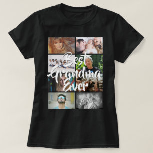 DIY 8 Foto Collage Beste Oma je DIY Abschlag T-Shirt