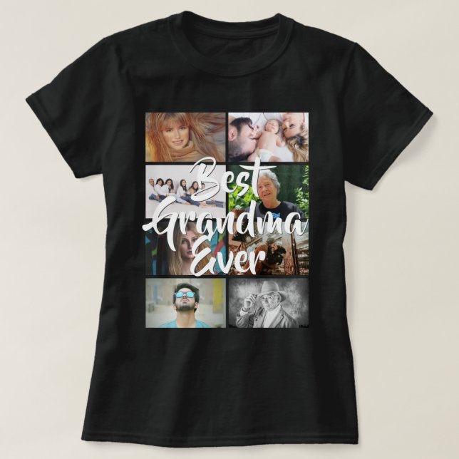 DIY 8 Foto Collage Beste Oma je DIY Abschlag T-Shirt (Design vorne)
