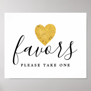 DIY Affordable Gold Foil Heil Gastgeschenk Hochzei Poster