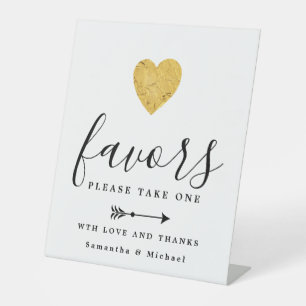 DIY Affordable Gold Foil Heil Gastgeschenk Hochzei Sockelschild