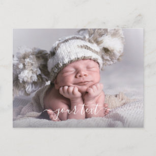 DIY Baby Foto Geburtsankündigung Ankündigungspostkarte