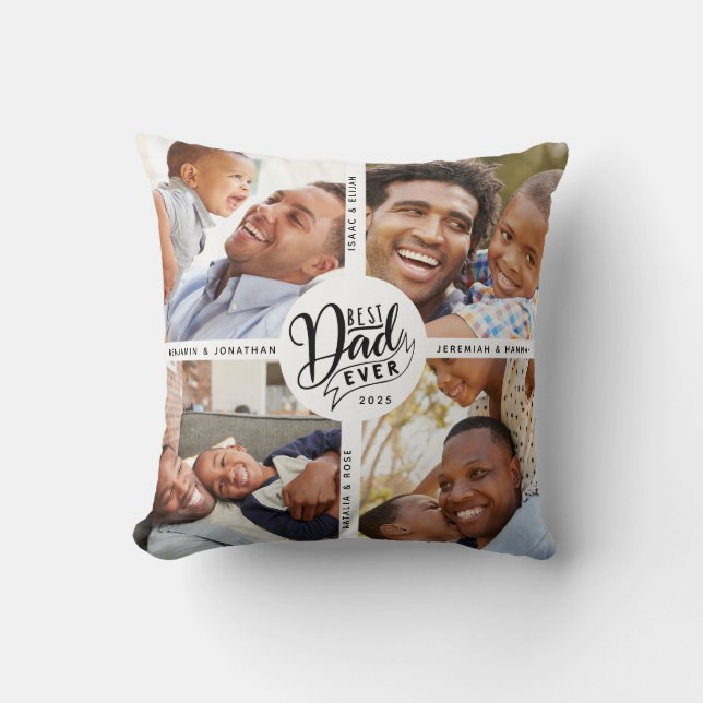 DIY benennt den besten Vater je vier Foto Kissen (Vorderseite)