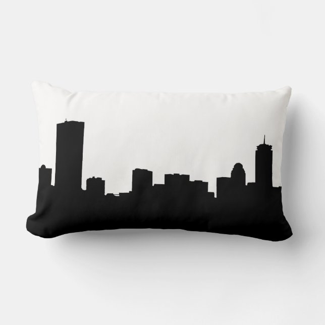 DIY BG Boston Skyline Silhouette Lendenkissen (Vorderseite)