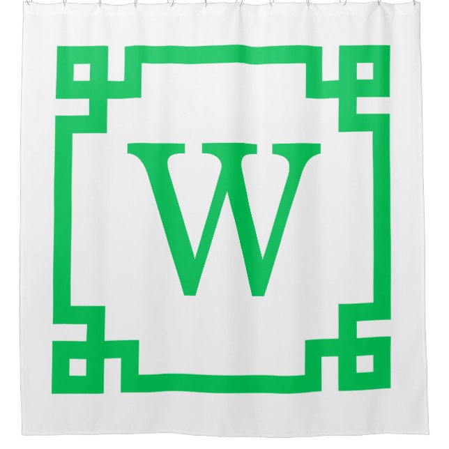 DIY BG Emerald Green Greece Key #2 Frame Init Mong Duschvorhang (Vorderseite)