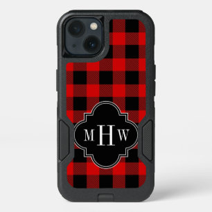 DIY BG Red Black Buffalo Kariert 3I Monogram