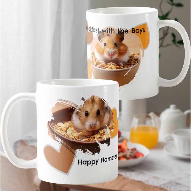 DIY Breakfast mit Hamsters Foto und Herz Kaffeetasse (Von Creator hochgeladen)