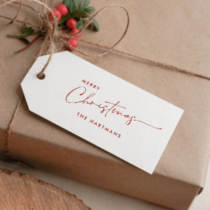 DIY CLASSIC FAMILIENNAME CALLIGRAPHY CHRISTMAS VISITENKARTE
