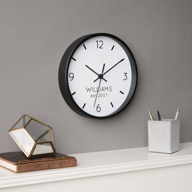 DIY Clock | Benutzerdefinierte Farbe, Name, Text Uhr (Büro)
