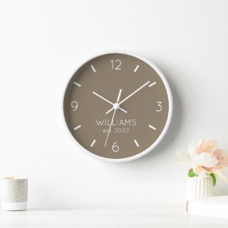 DIY Clock | Benutzerdefinierte Farbe, Name, Text Uhr
