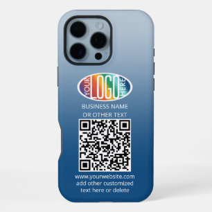 DIY Color Gradient ・ Business-Logo und QR-Code iPhone 16 Pro Max Hülle