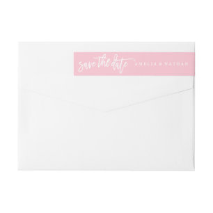 DIY Color Save the Date Wedding Wrap um Label