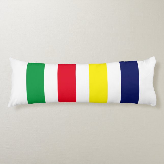 DIY Colors 4 Stripe Red Blue Yellow Green Seitenschläferkissen (Vorderseite)