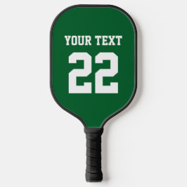 DIY Colors Forest Green Sports Team Jersey Pickleball Schläger