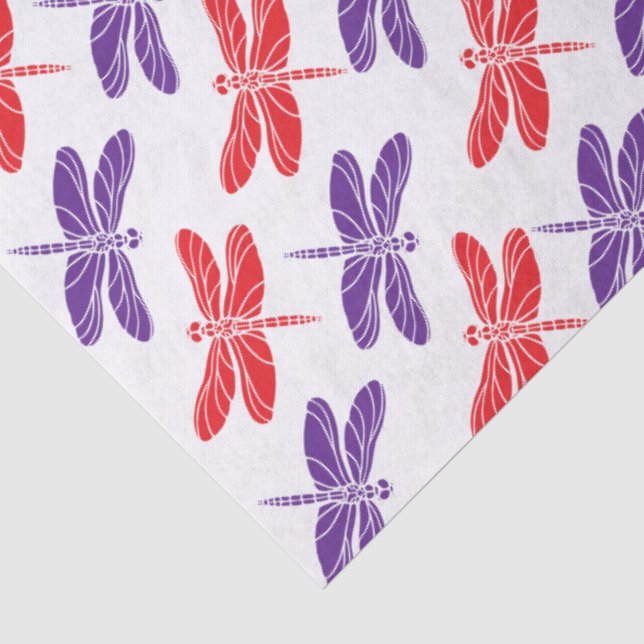 DIY Colors, Lila rote Libellen Seidenpapier (Ausschnitt)