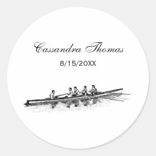 DIY Colors Rowing Rowers Crew Team Sports Runder Aufkleber