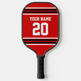 DIY Colors Team Jersey Stripes Red Black SV Pickleball Schläger