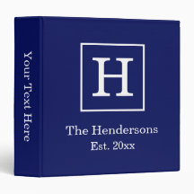 DIY Colrs Gerahmt Anfangsname Monogram SV Navy Was