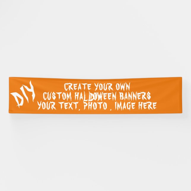 DIY Custom Personalisiert Party Decoration Hallowe Banner (Horizontal)