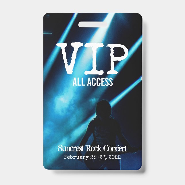 DIY CUSTOM PERSONALISIERT VIP ALL ACCESS PASS ABZE AUSWEIS (Vorderseite)