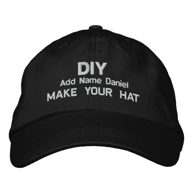 DIY Design Ihre eigenen bestickten Black H015 Bestickte Kappe (Vorderseite)