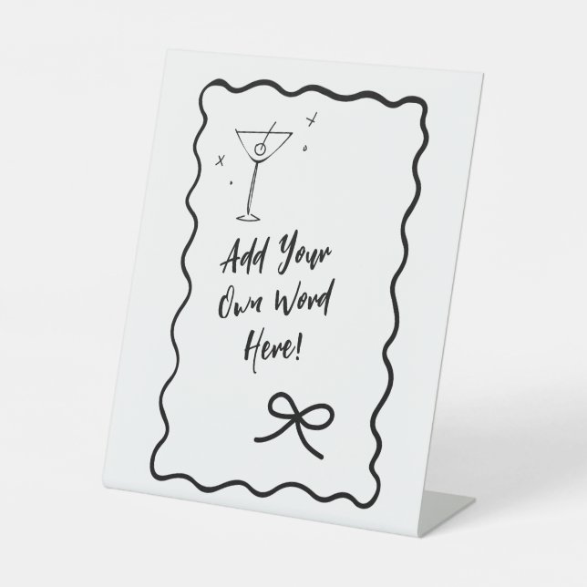 DIY Editable Wavy Border Sign - Hinzufügen von eig Sockelschild (Vorderseite)